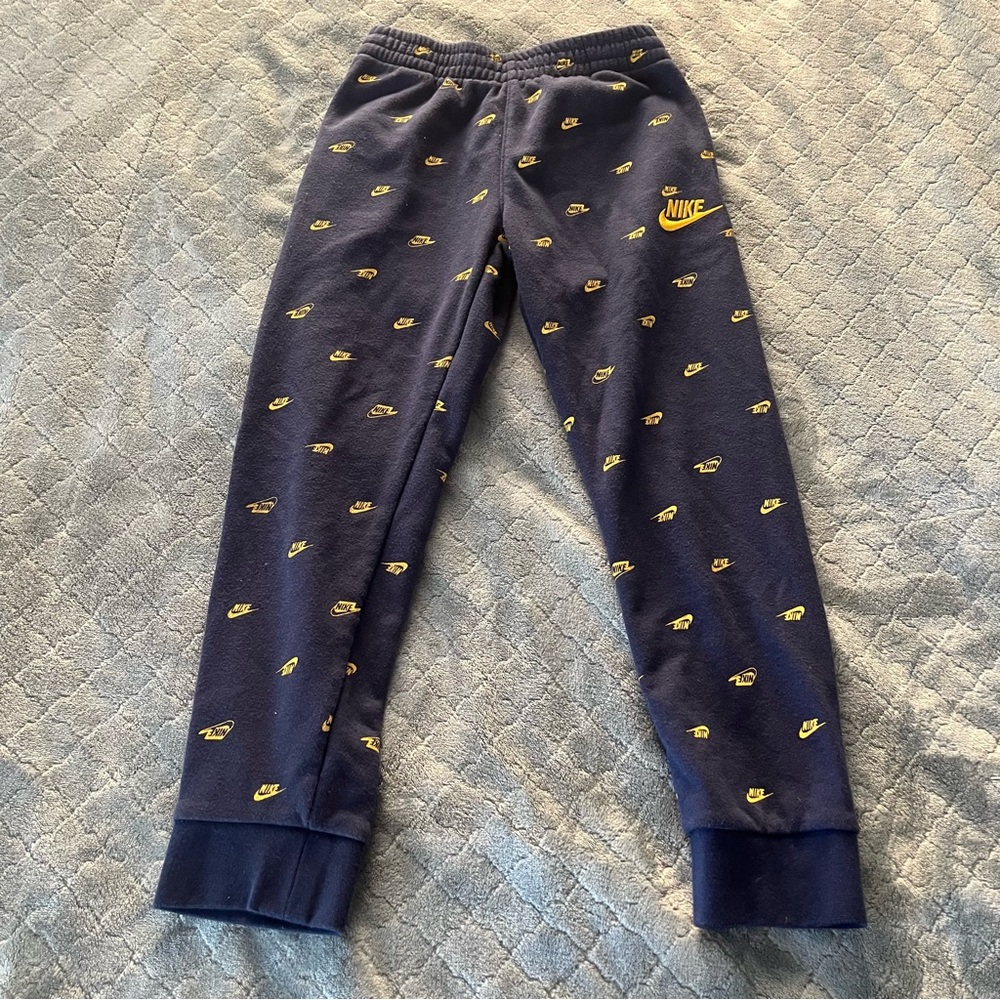 Nike Kids' Navy‎ Joggers with Yellow Accents